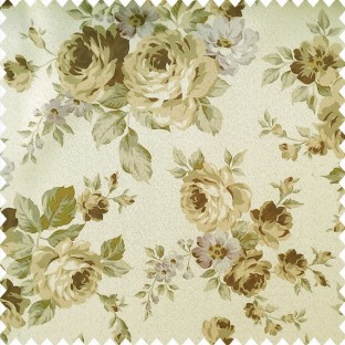 Brown green puprle grey color beautiful natural rose flower design leaves small floral designs with texture finished stone pattern main curtain